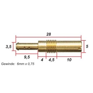 Leerlaufdüse HONDA 28 lang M6; #40