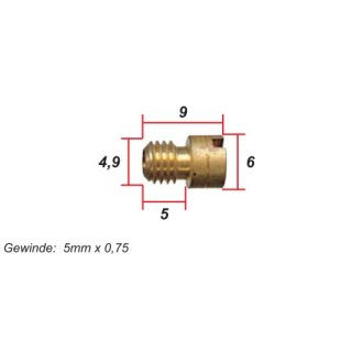 Hauptdüse für Mikuni, Kopf 6mm; #145