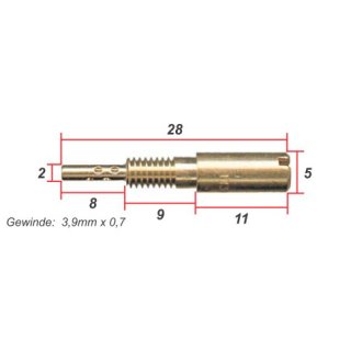 Leerlaufdüse 28mm lang; #25 für Mikuni