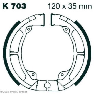 Bremsbacken EBC K703; 120x35 mm