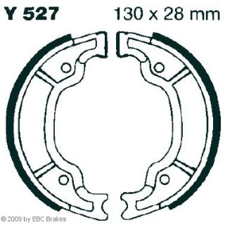 Bremsbacken EBC Y527; 130x28 mm mit Federn