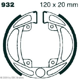 Bremsbacken KREIDLER Florett, PUCH Monza; 120x20 mm