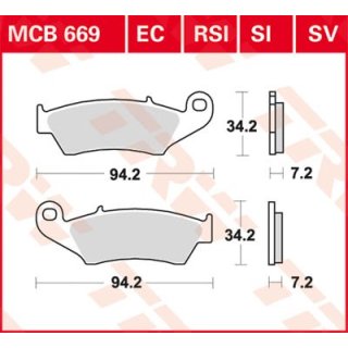 Bremsklötze TRW MCB669SV