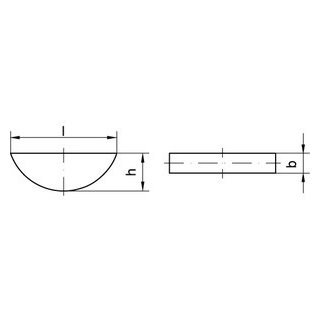 Scheibenfeder 2,5x3,7;  DIN6888