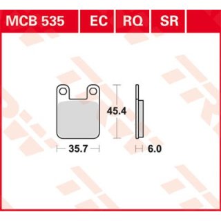 Bremsklötze TRW MCB535EC