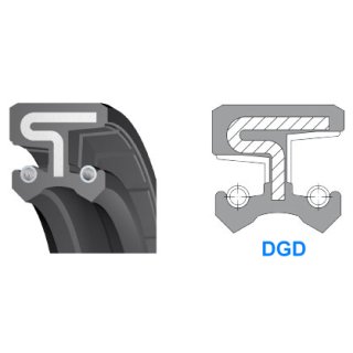 Wellendichtring 40x55x10 DUO FKM